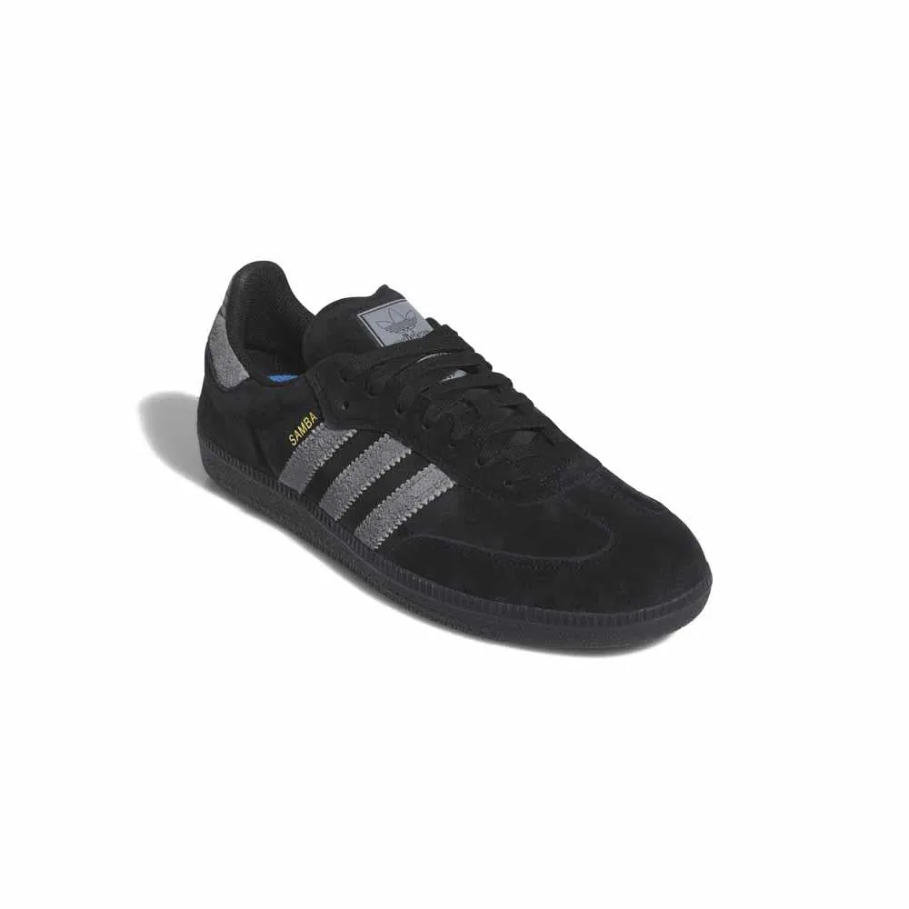 Adidas Skateboarding Samba ADV Core Black Grey Four Gold Metallic Skate Shoes