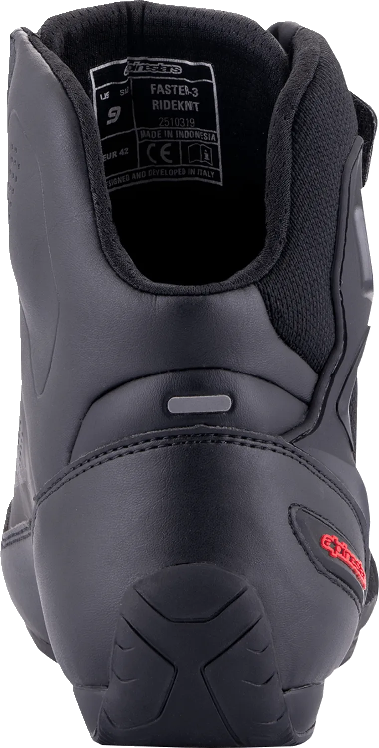 ALPINESTARS Faster-3 Rideknit Riding Shoes - Black/Gray/Red - US 10.5 25103191993-105