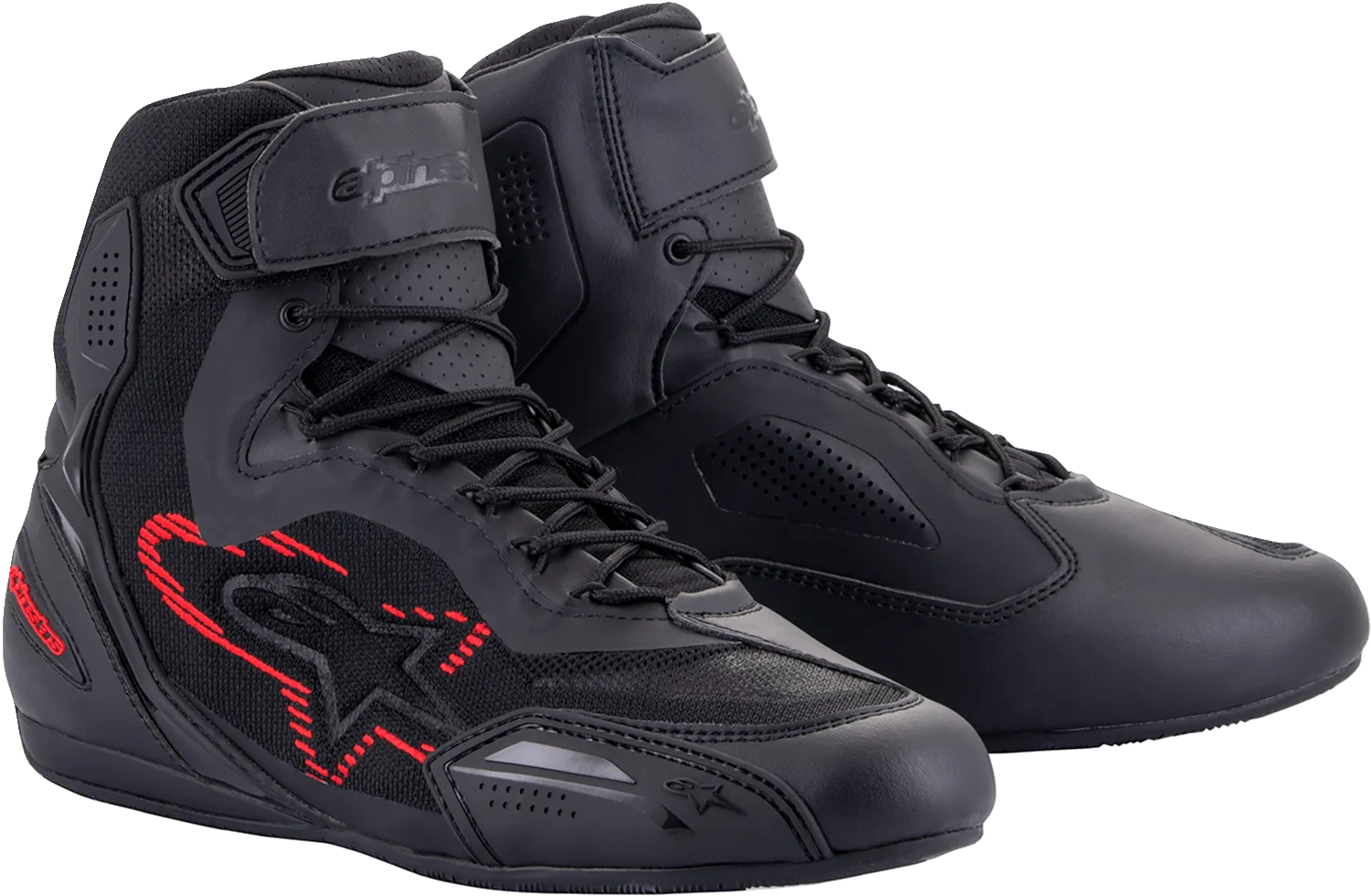 ALPINESTARS Faster-3 Rideknit Riding Shoes - Black/Gray/Red - US 10.5 25103191993-105