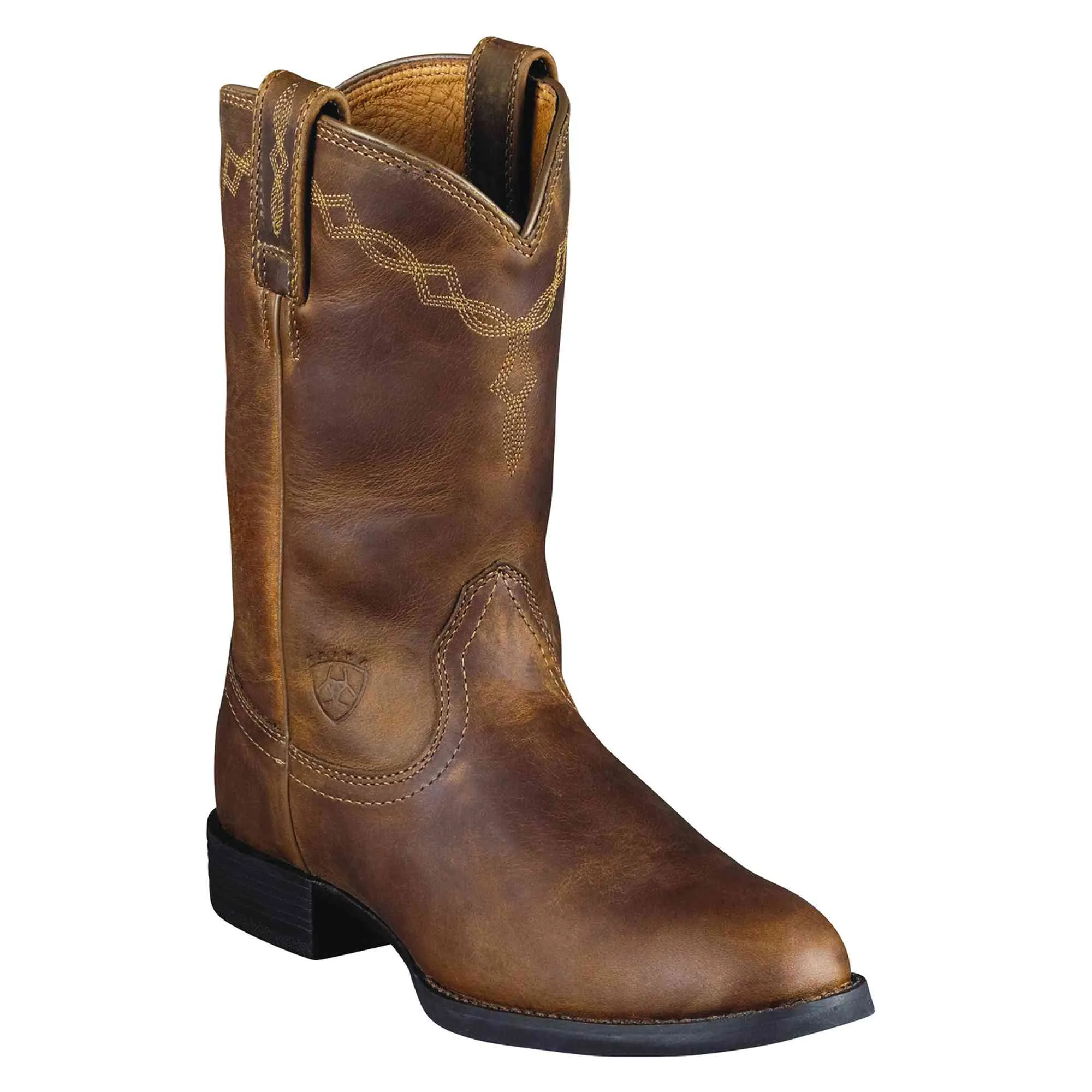 Ariat Women's Distressed Brown Heritage Roper Western Cowgirl Boots 10000797