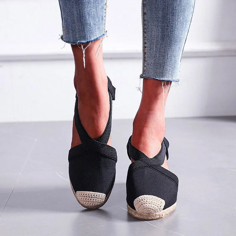 BerriesJam - Summer Soled High Heels Slingback Espadrilles