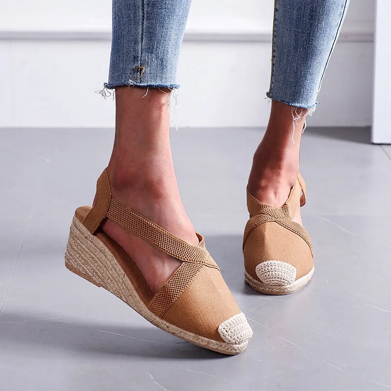 BerriesJam - Summer Soled High Heels Slingback Espadrilles