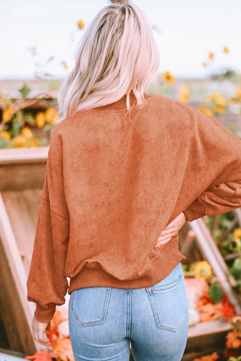 Boho-Chic Crew Neck Sweater