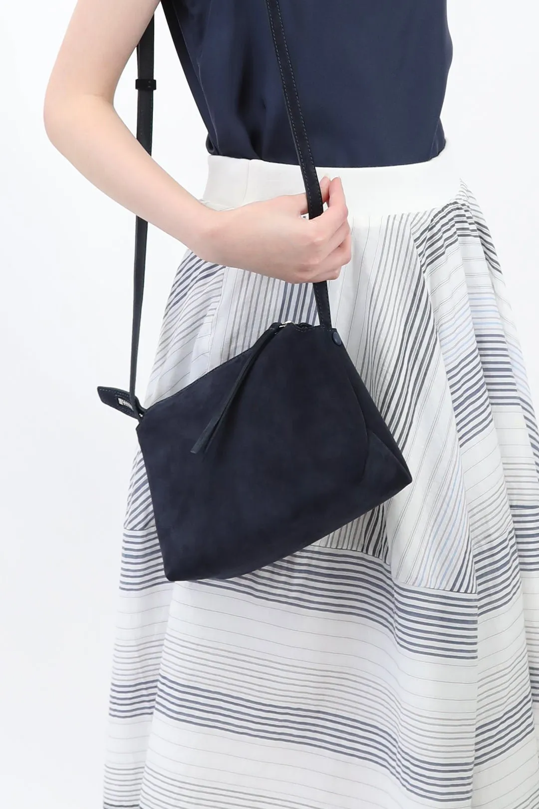 BRIDGET CROSSBODY SUEDE BAG IN NAVY