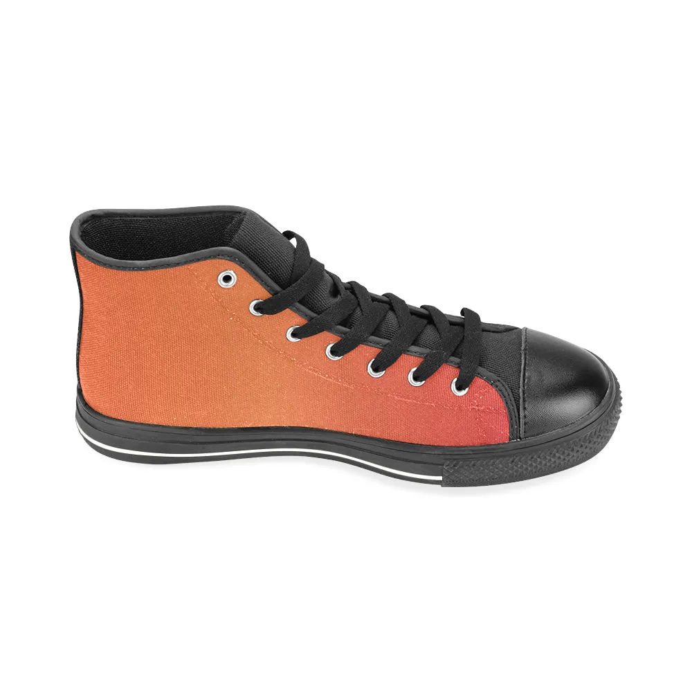 Buy Men's Tiger Orange Solids Print Canvas High Top Shoes at TFS