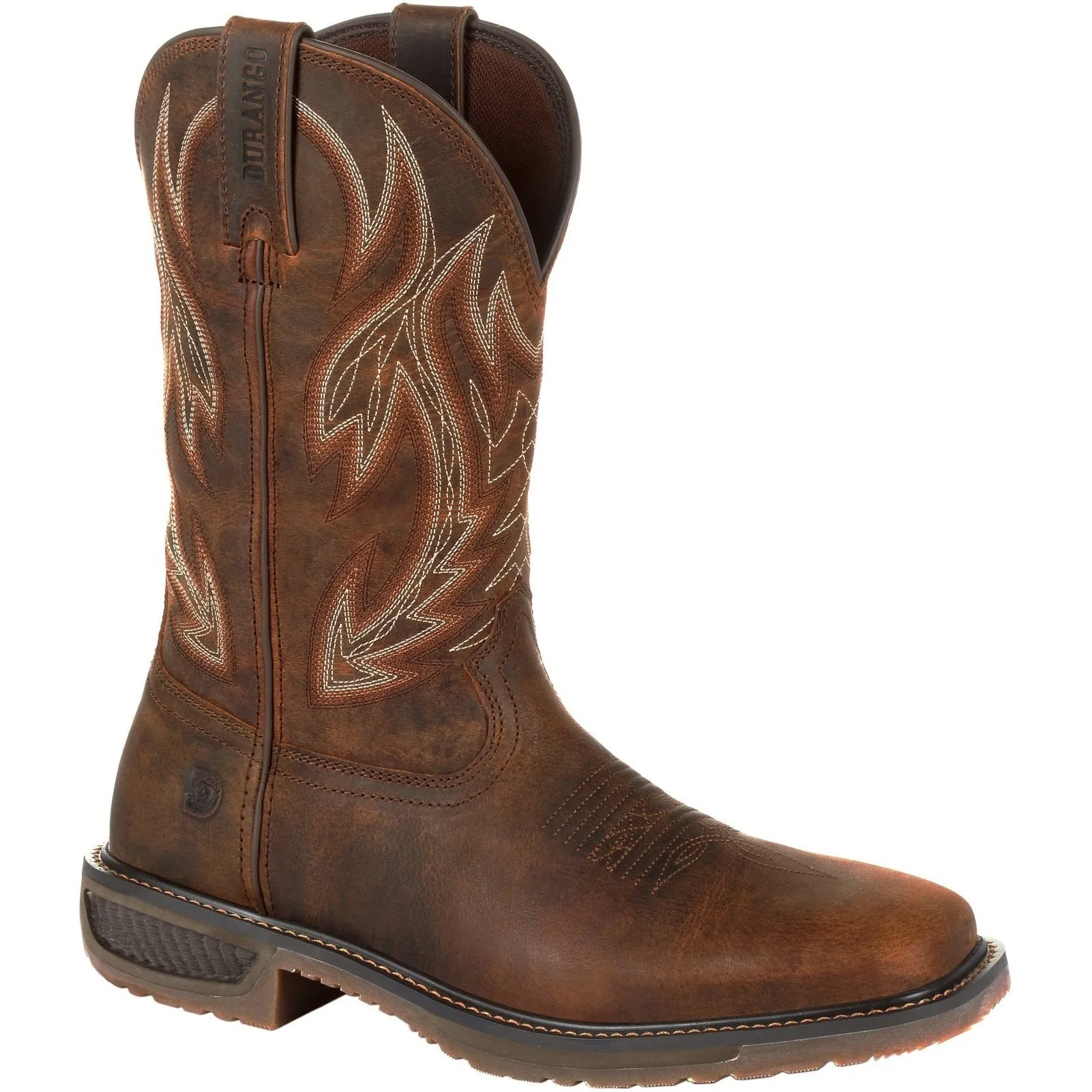 Durango Men's Workhorse 11" Steel Toe Western Work Boot- Brown- DDB0202