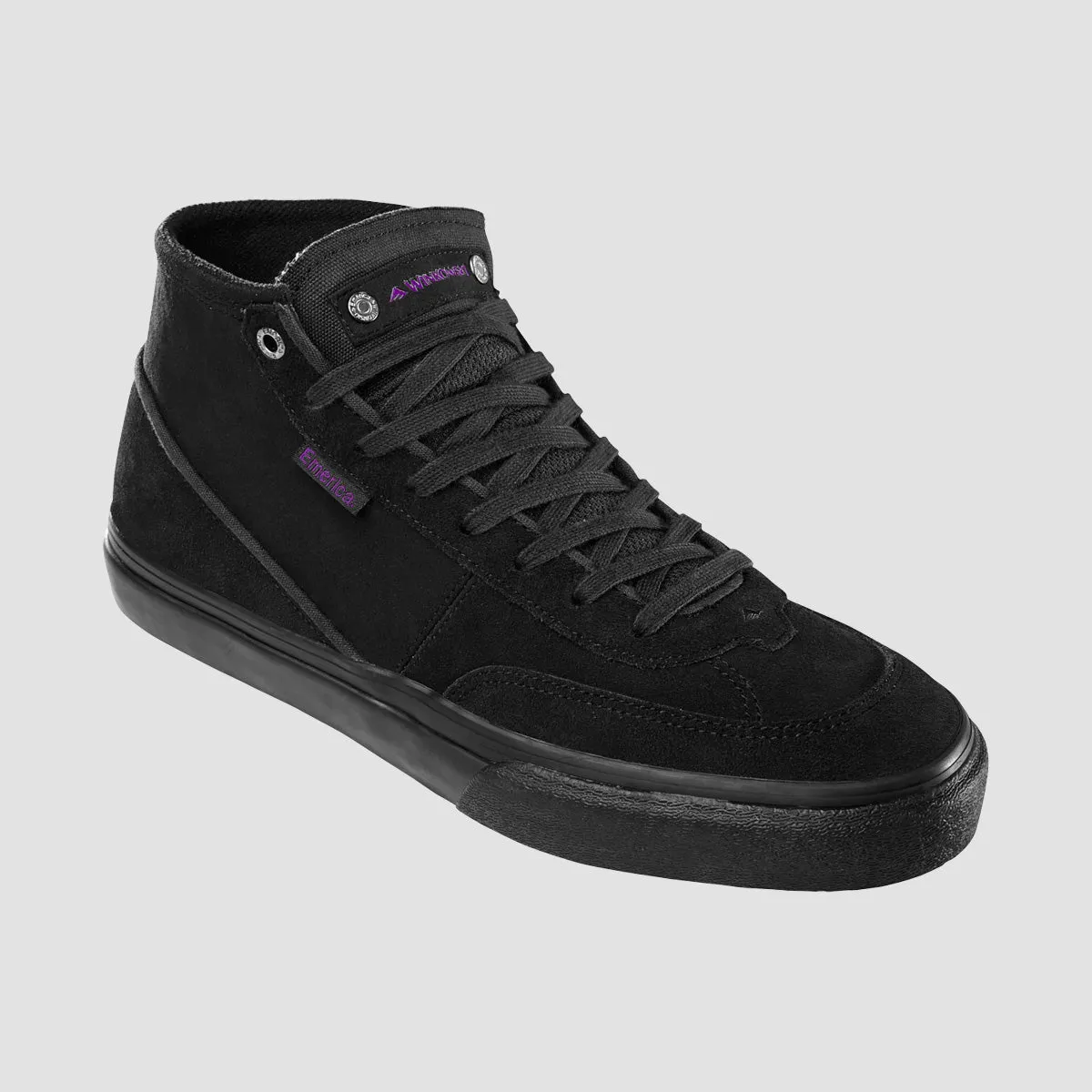 Emerica Winkowski High Top Shoes - Black/Black