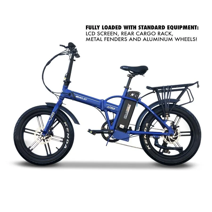 Emojo Lynx Pro Sport 48V/10.4Ah 500W Folding Fat Tire Electric Bike