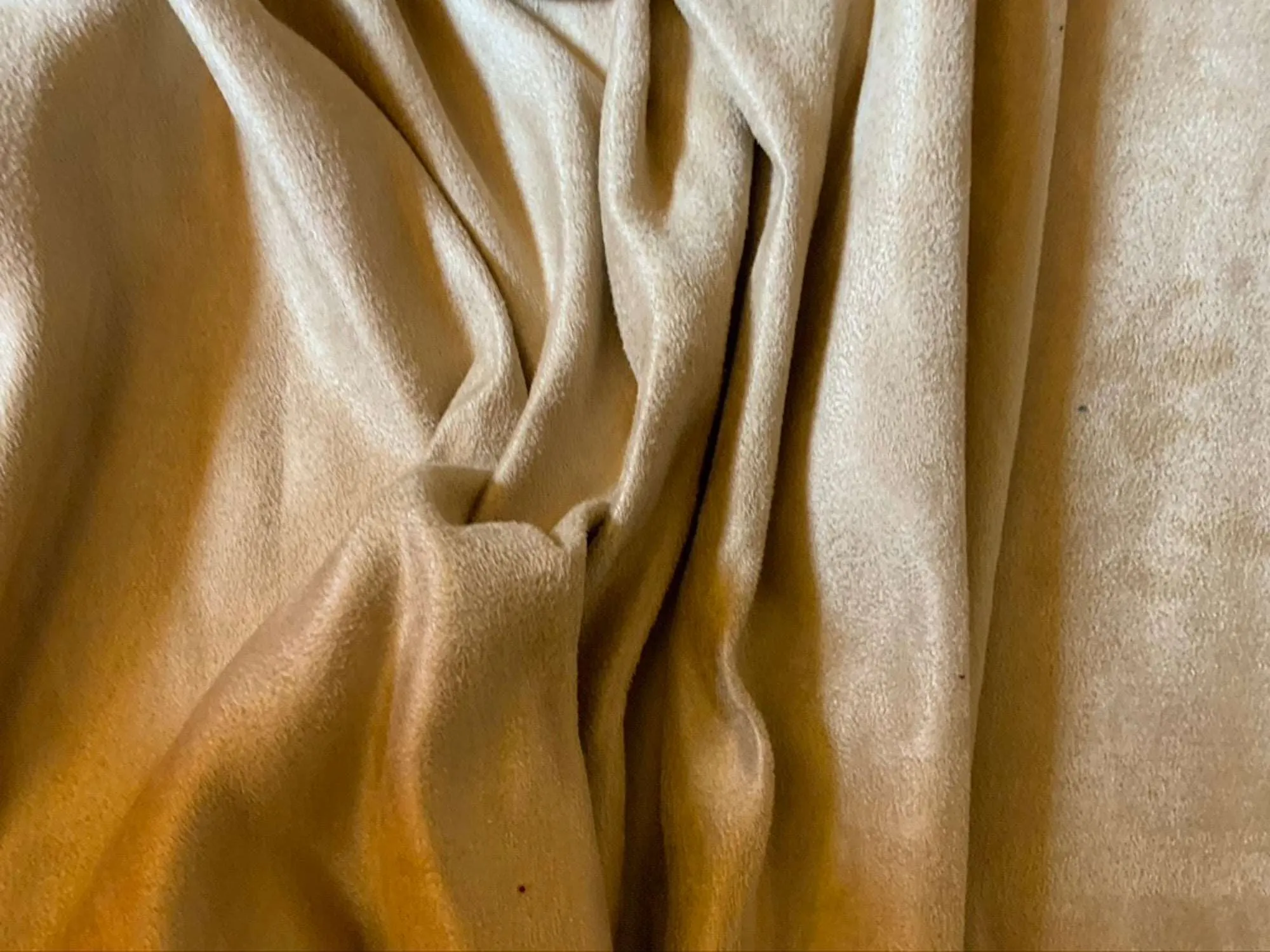 FAUX SUEDE FABRIC -Tan Colour - 150 cms - 280gsm CLEARANCE