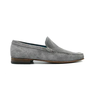 Giovacchini Diego Men's Shoes Metal Perforated Suede Leather Slip-On Loafers (GVCN1013)