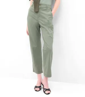 High Rise Girlfriend Khakis with Washwell Mesculen Green