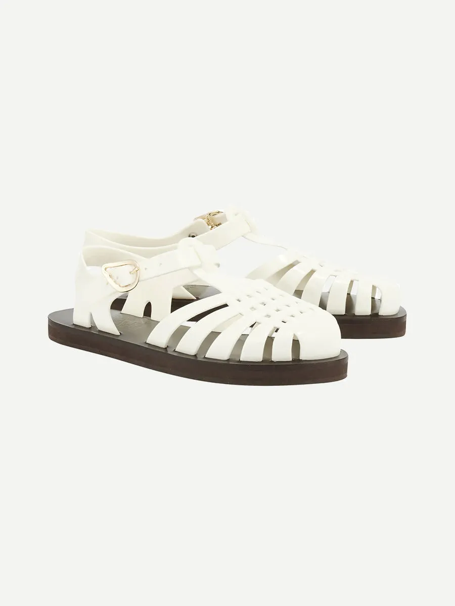 Homeria Jelly Sandal in White