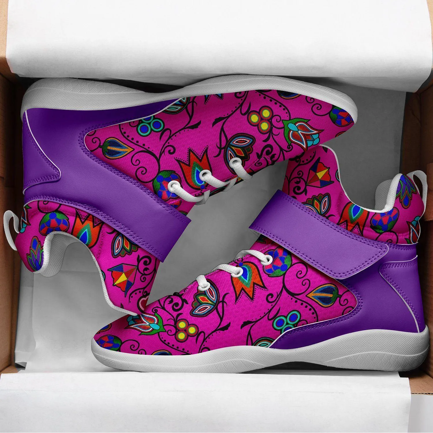 Indigenous Paisley Kid's Ipottaa Basketball / Sport High Top Shoes