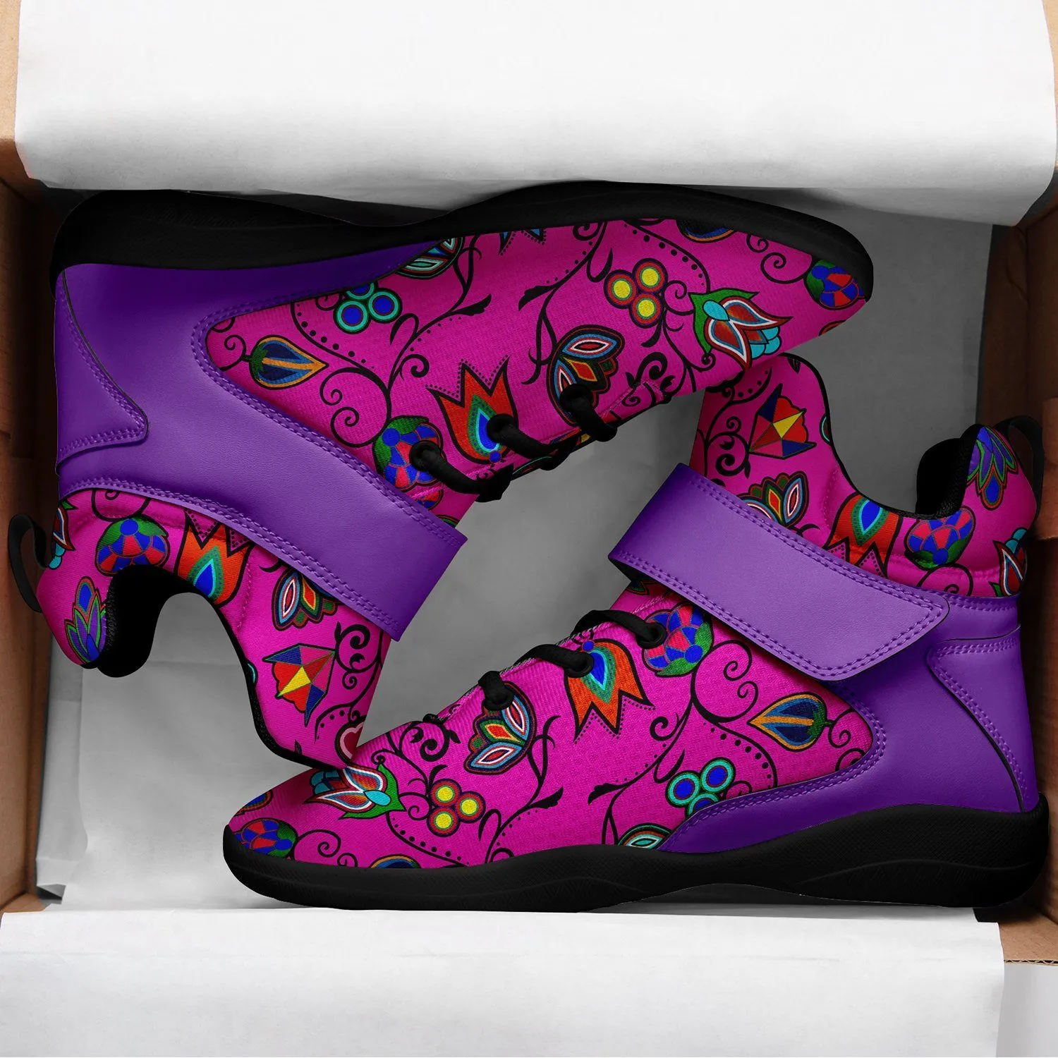 Indigenous Paisley Kid's Ipottaa Basketball / Sport High Top Shoes