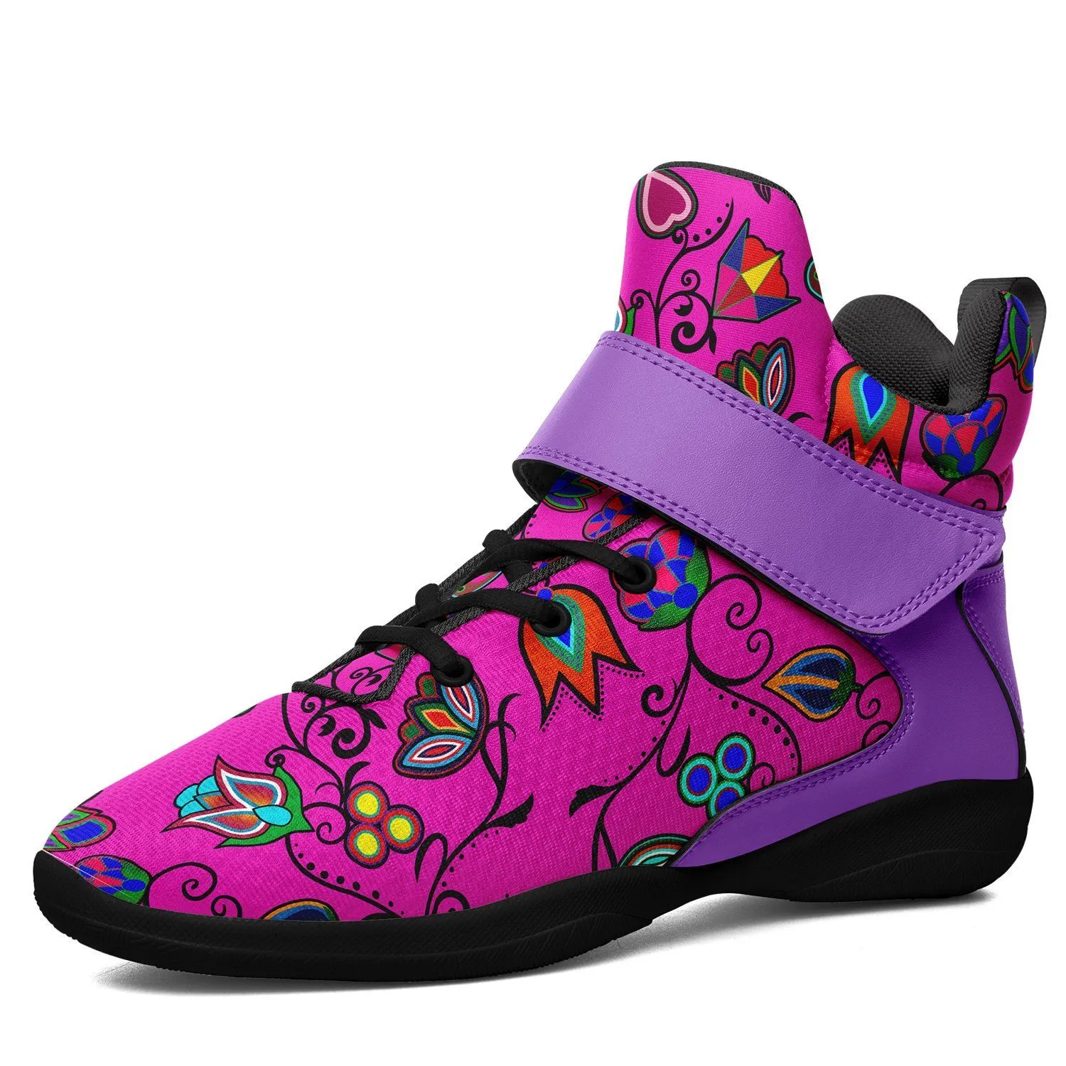 Indigenous Paisley Kid's Ipottaa Basketball / Sport High Top Shoes