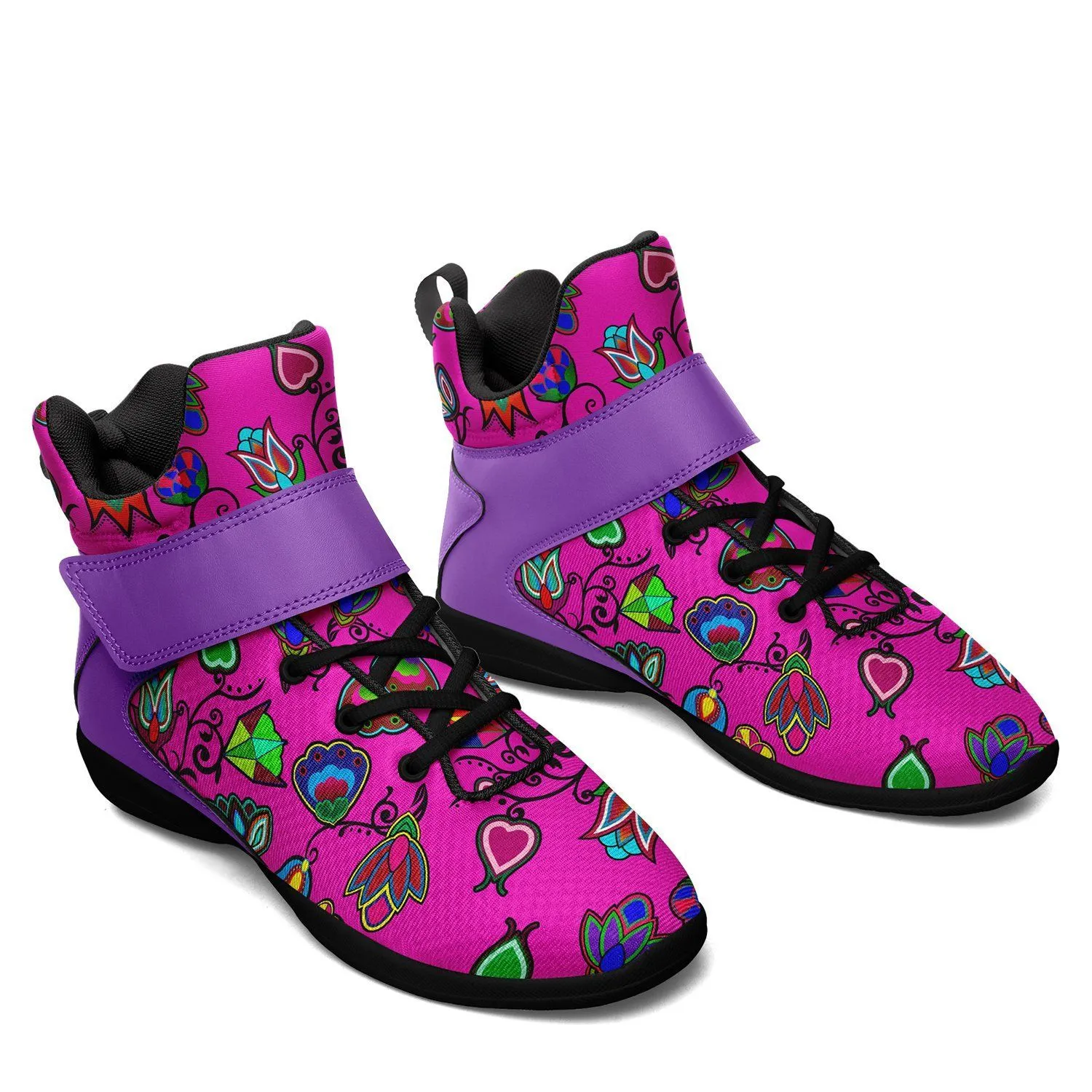 Indigenous Paisley Kid's Ipottaa Basketball / Sport High Top Shoes