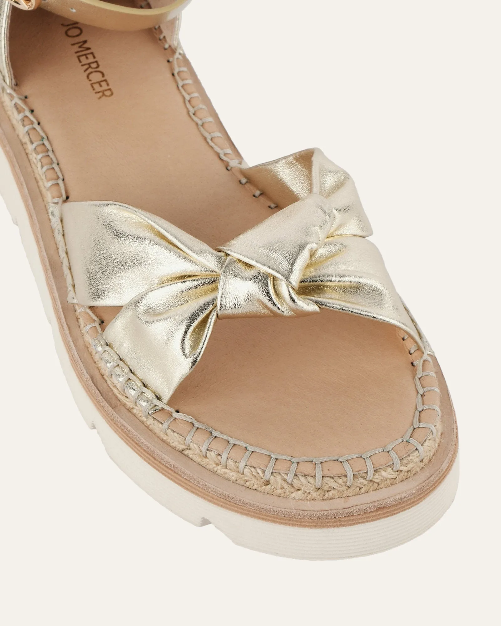 IRIS FLAT SANDAL LIGHT GOLD LEATHER