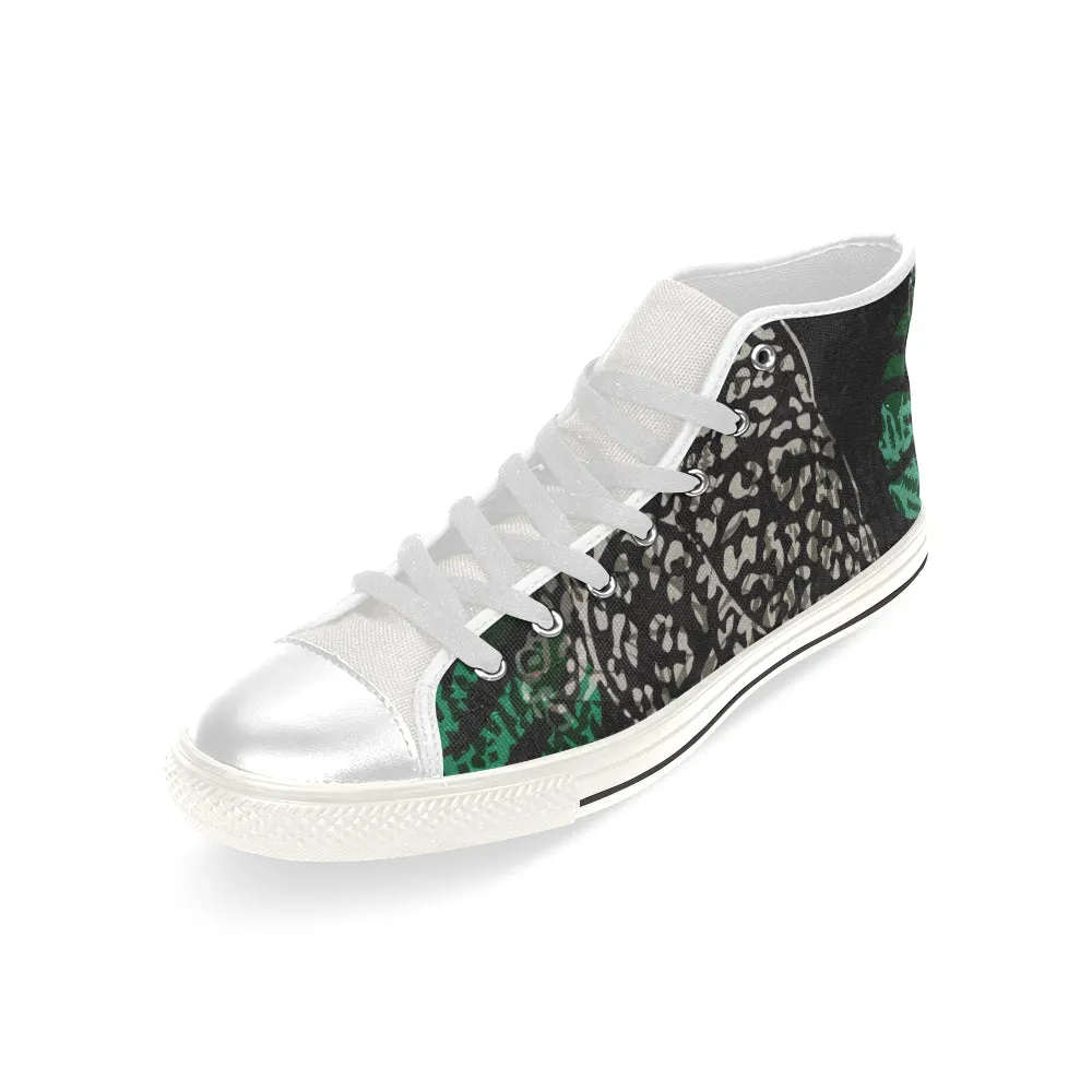 Men's Cheetah Print Canvas High Top Shoes