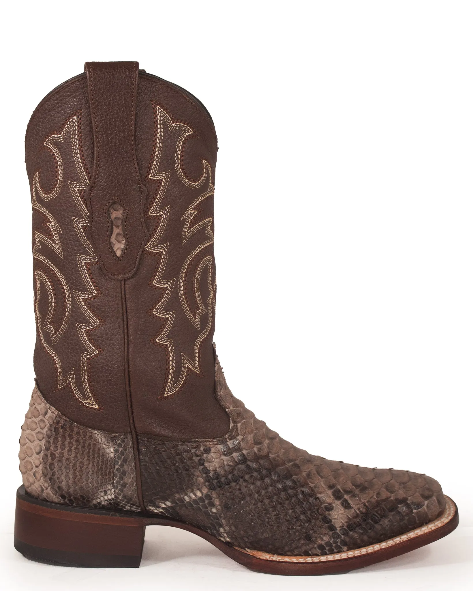 Men's Python Square Toe Western Boots