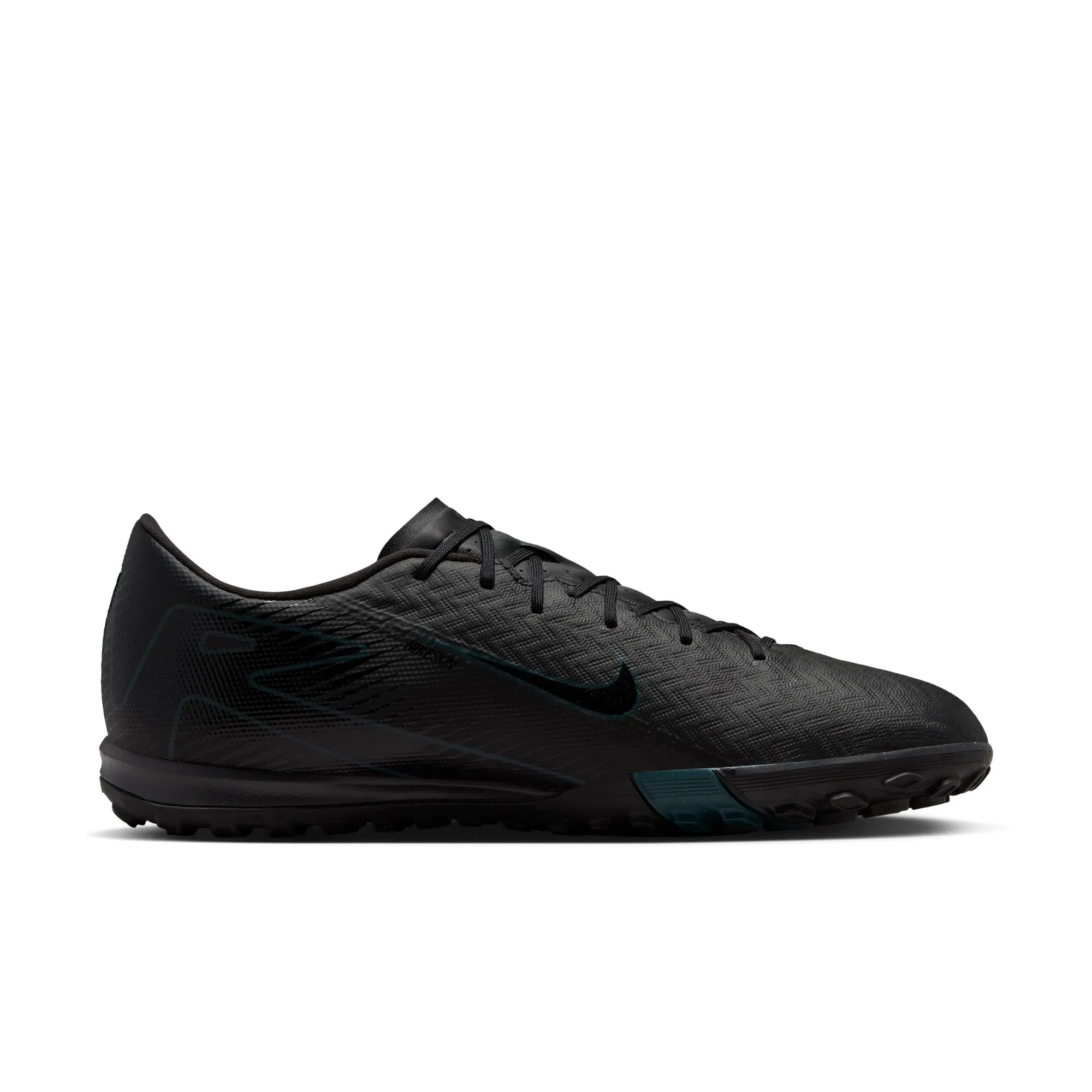 Nike Mercurial Vapor 15 Academy TF Turf Soccer Shoes - Black/Black-Deep Jungle