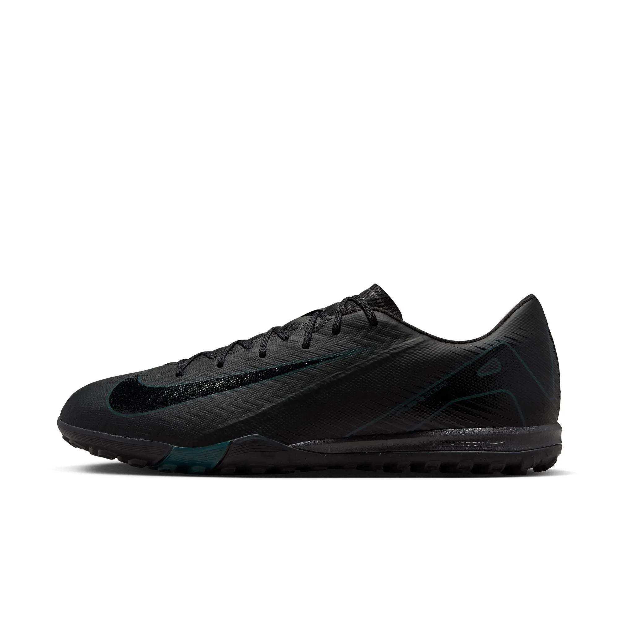 Nike Mercurial Vapor 15 Academy TF Turf Soccer Shoes - Black/Black-Deep Jungle