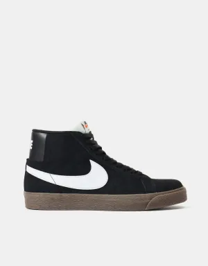 Nike SB Zoom Blazer Mid Skate Shoes - Black/White-Black-Sail