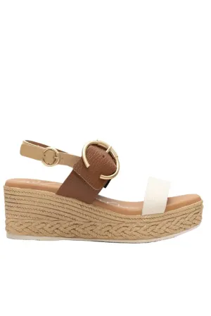 Oh My Sandals Womens Wedge Sandal 5455 Doya Camel