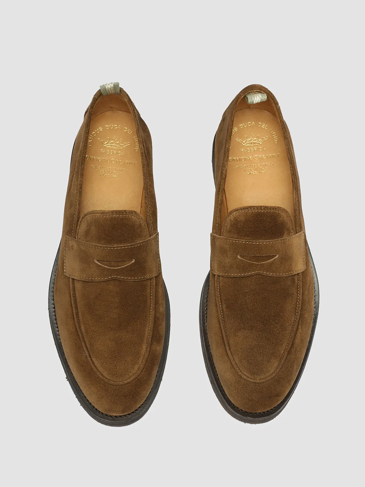 OPERA FLEXI 101 - Brown Suede Penny Loafers