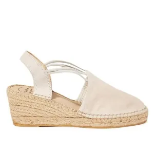 Plain Suede Leather Wedge Espadrille for Women - Tremp