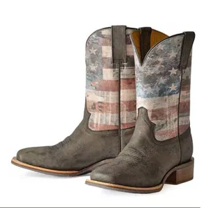 Roper Men's Patriot/Eagle Sole Square Toe Boots