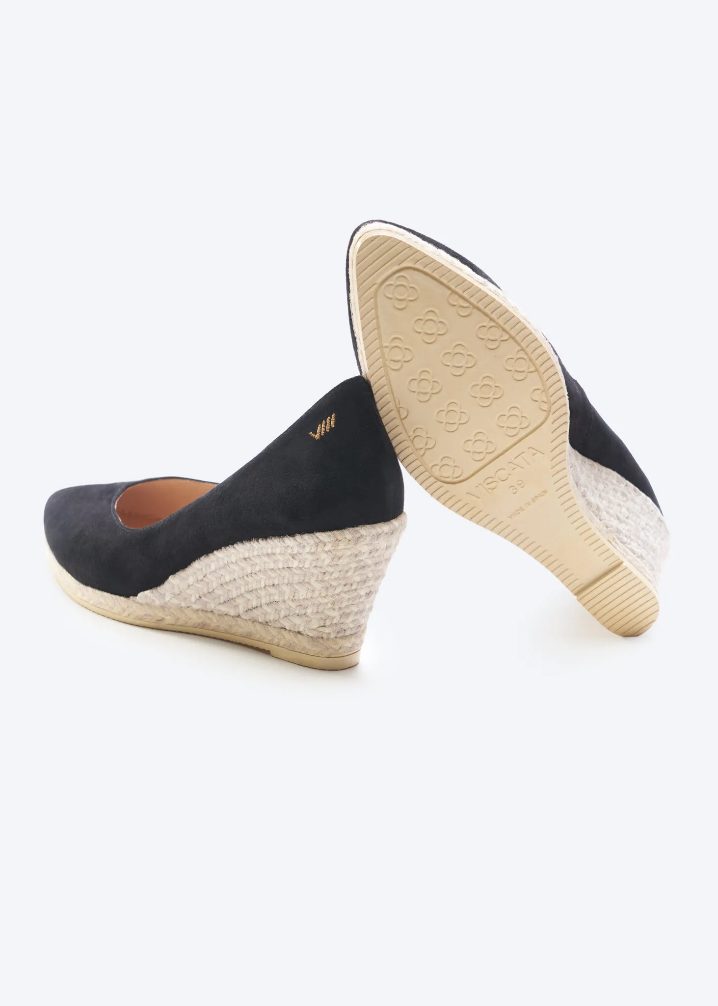 Roses Limited Edition Suede V Cut Espadrille Wedges