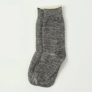 RoToTo Double Face Crew Sock - Charcoal