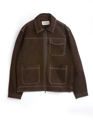 Suede Hardwick Jacket Suede Chocolate Brown