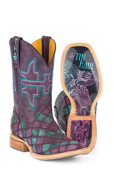 Tin Haul Ladies Chevron Boots Eagle Sole Style 14-021-0007-1280