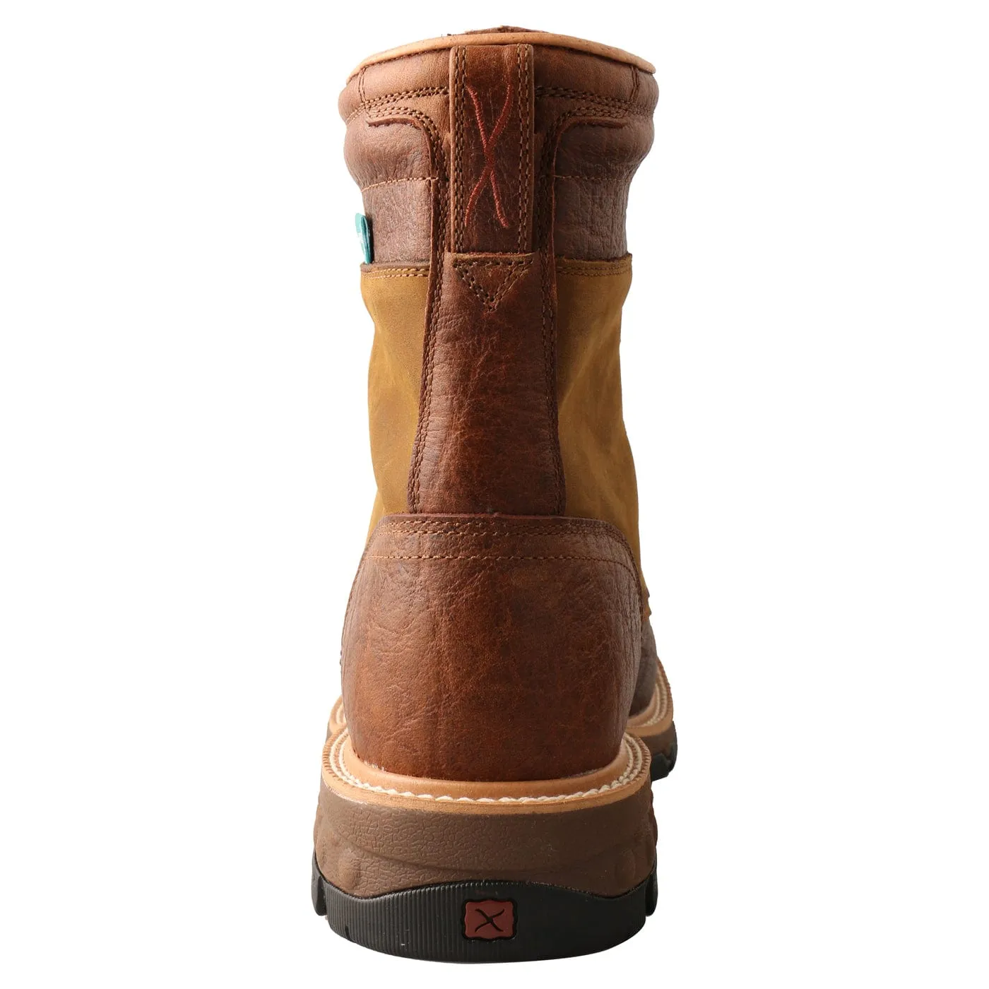 Twisted X Men's Distressed Saddle & Cognac CellStretch Lacer Work Boot MXLW001