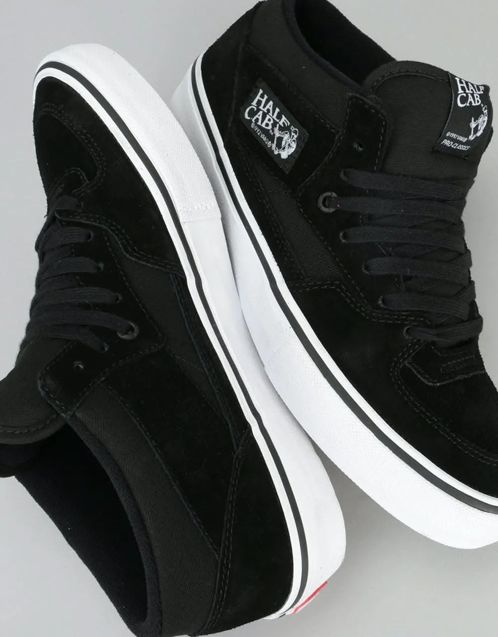 Vans Half Cab Pro Skate Shoes - Black/Black/White