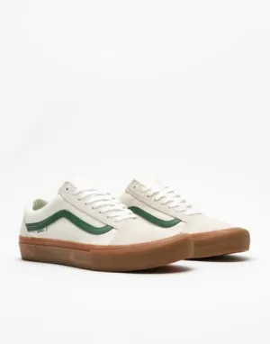 Vans Old Skool Pro Skate Shoes - Marshmallow/Alpine