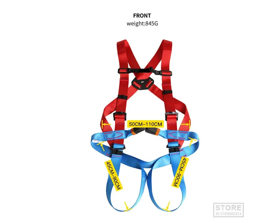 XINDA Professional Outdoor Rock Climbing Harness High Altitude Full Body Safety Belt for Mountaineering Survival Kit Equipment